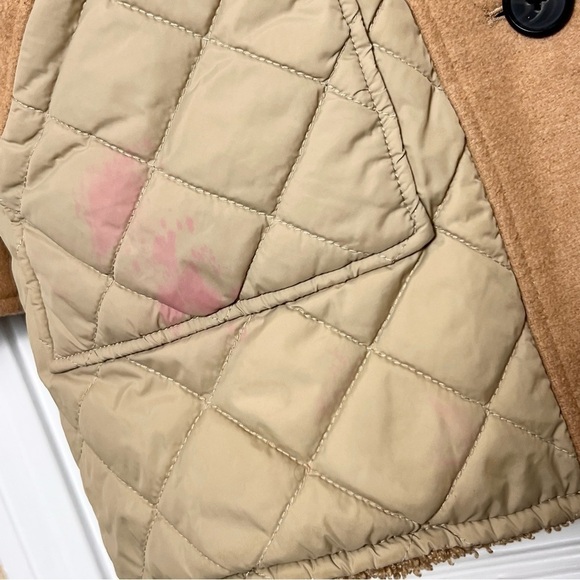 DEREK LAM 70s Reversible Wool Blend Quilted Faux Shearling Oversized Barn Coat 6 - Picture 17 of 17